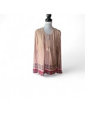 American Vintage XL Boho Blouse with Floral Paisley Print